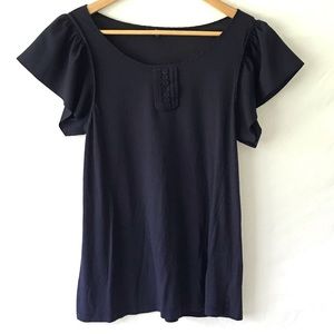 Gap navy flutter sleeve tee